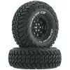 Duratrax Scaler CR C3 Mounted 1.9" Crawler Tires, Black (2) for Tires & Wheels