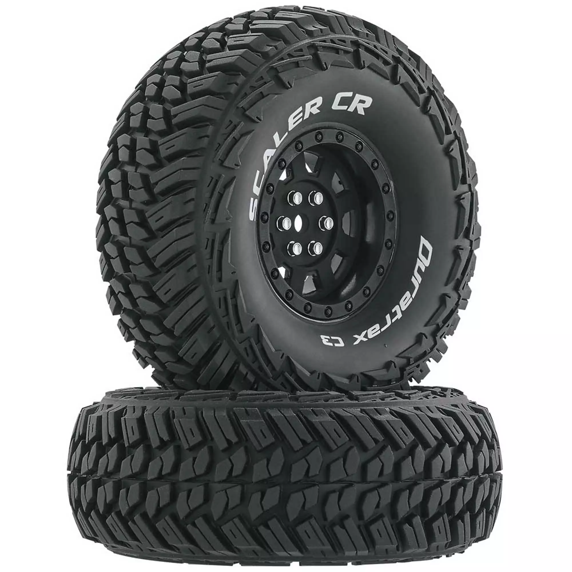 Duratrax Scaler CR C3 Mounted 1.9" Crawler Tires, Black (2) for Tires & Wheels 3 Duratrax Scaler CR C3 Mounted 1.9" Crawler Tires, Black (2) for Tires & Wheels