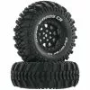 Duratrax Deep Woods CR C3 Mounted 1.9" Crawler Tires, Black (2) for Tires & Wheels