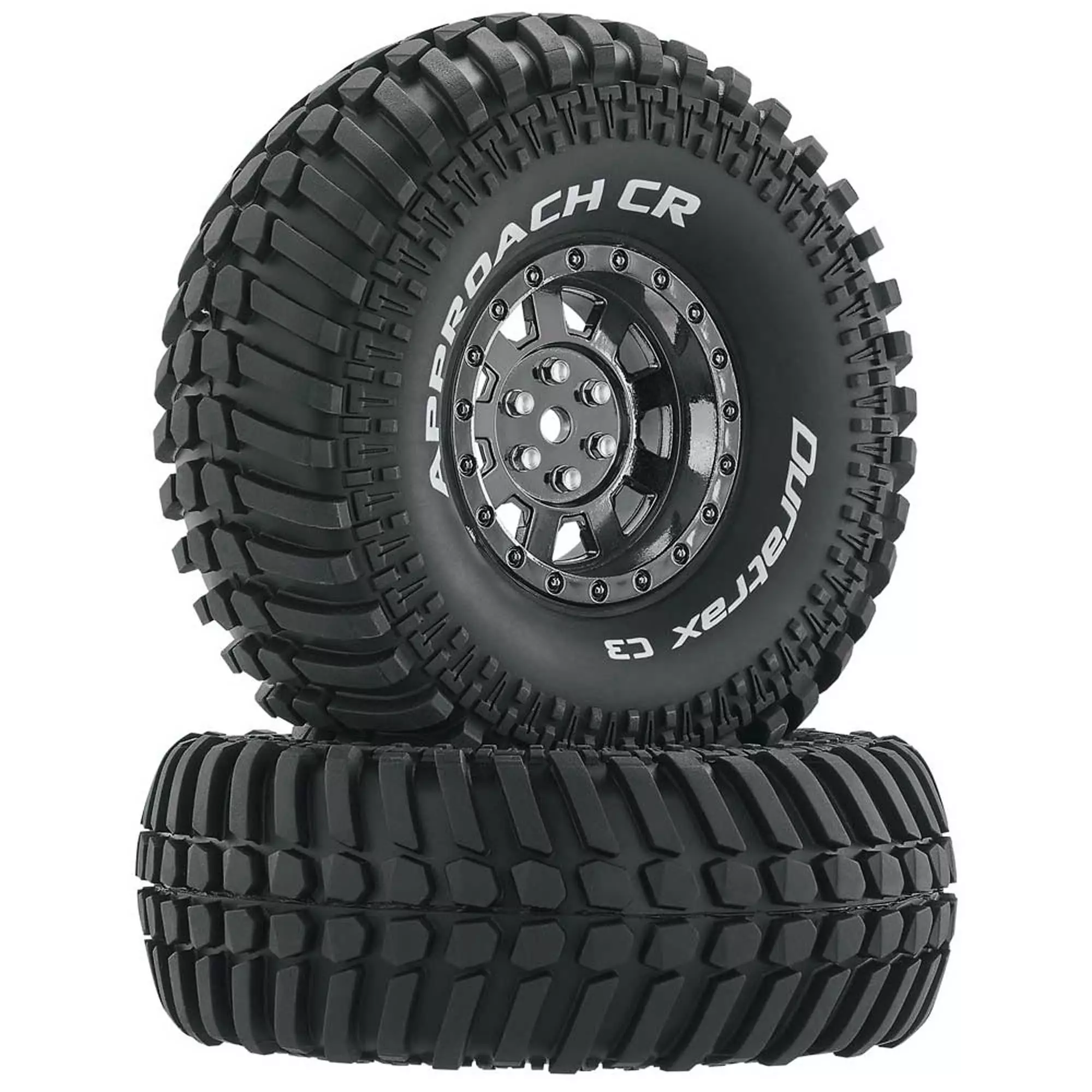 Duratrax Approach CR C3 Mounted 1.9" Crawler Tires, Black Chrome (2) for Tires & Wheels 3 Duratrax Approach CR C3 Mounted 1.9" Crawler Tires, Black Chrome (2) for Tires & Wheels