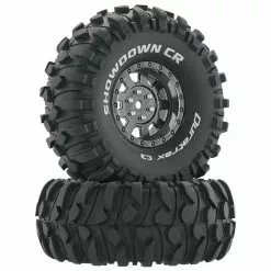Duratrax Showdown CR C3 Mounted 1.9" Crawler Black Chrome (2) for Tires & Wheels