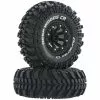 Duratrax Deep Woods CR C3 Mounted 2.2" Crawler Tires, Black (2) for Tires & Wheels