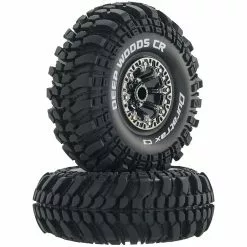 Duratrax Deep Woods CR C3 Mounted 2.2" Crawler Tires, Chrome (2) for Tires & Wheels