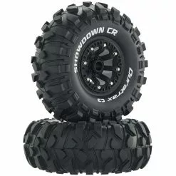 Duratrax Showdown CR C3 Mounted 2.2" Crawler Tires, Black (2) for Tires & Wheels