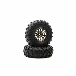 Duratrax Class 1 Showdown CR C3 Mntd 1.9" Blk/Chr (2) for Tires & Wheels