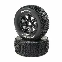 Duratrax Dinero 1/5 SC Sport Mounted Black Tires 24mm (2) for Tires & Wheels