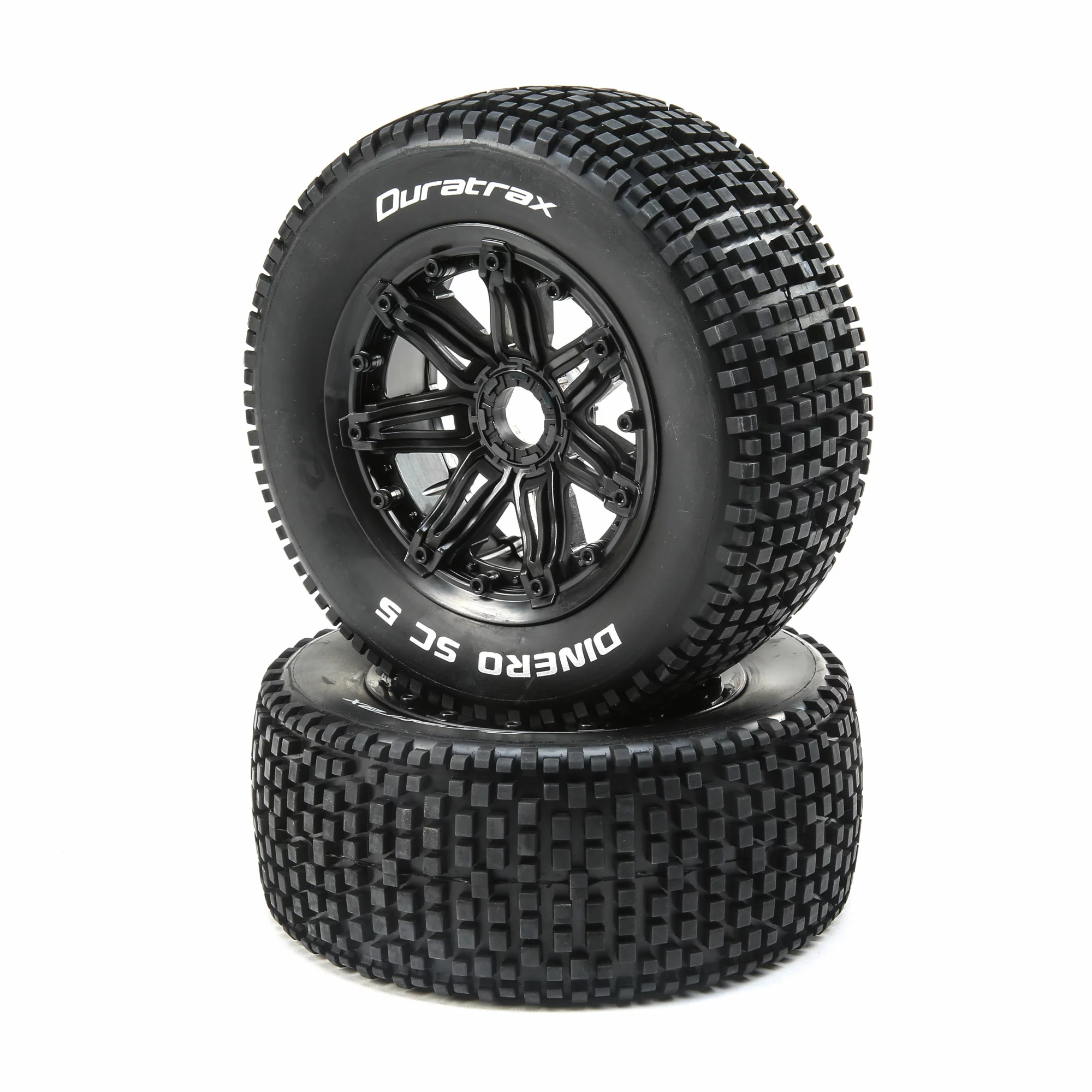 Duratrax Dinero 1/5 SC Sport Mounted Black Tires 24mm (2) for Tires & Wheels 3 Duratrax Dinero 1/5 SC Sport Mounted Black Tires 24mm (2) for Tires & Wheels