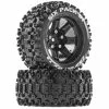 Duratrax Six-Pack ST 2.8 Mounted Tires, Black 14mm Hex (2) for Tires & Wheels