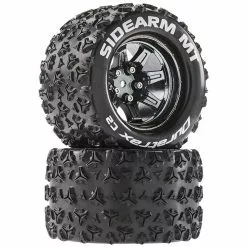 Duratrax Sidearm MT 2.8 Mounted Tires, Chrome 14mm Hex(2) for Tires & Wheels