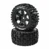 Duratrax Lockup X Belted Mounted Tires, 24mm Black (2) for Tires & Wheels