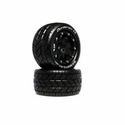 Duratrax Bandito MT Belted 2.8" 2WD Mounted Rear Tires, 0 Offset, Black (2) for Tires & Wheels