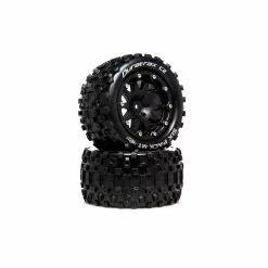 Duratrax Six Pack MT Belted 2.8" 2WD Mounted Rear Tires, 0 Offset, Black (2) for Tires & Wheels