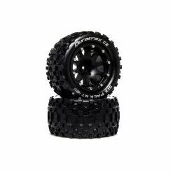Duratrax Six Pack MT Belted 2.8" 2WD Mounted Rear Tires, .5 Offset, Black (2) for Tires & Wheels