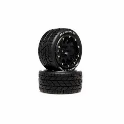 Duratrax Bandito ST Belted 2.8" 2WD Mounted Rear Tires, 0 Offset, Black (2) for Tires & Wheels