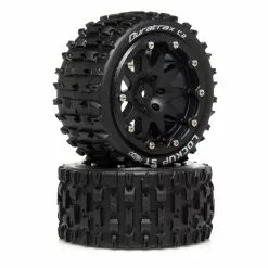 Duratrax Lockup ST Belted 2.8" 2WD Mounted Rear Tires, 0 Offset, Black (2) for Tires & Wheels