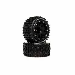 Duratrax Lockup ST Belted 2.8" 2WD Mounted Rear Tires, .5 Offset, Black (2) for Tires & Wheels
