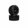 Duratrax Six Pack ST Belted 2.8" 2WD Mounted Rear Tires, 0 Offset, Black (2) for Tires & Wheels