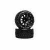 Duratrax Six Pack ST Belted 2.8" 2WD Mounted Rear Tires, .5 Offset, Black (2) for Tires & Wheels
