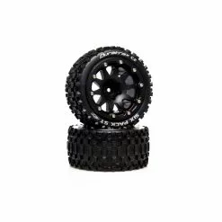 Duratrax Six Pack ST Belted 2.8" 2WD Mounted Rear Tires, .5 Offset, Black (2) for Tires & Wheels