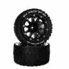 Duratrax Six Pack ST Belted 2.8" Mounted Front/Rear Tires, 14mm Black (2) for Tires & Wheels