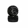 Duratrax FAZE MT 2.8 Mounted F/R C2 0 Offset Black (2) for Tires & Wheels