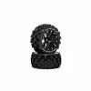 Duratrax STAKKER ST 2.8 Mounted F/R C2 0 Offset Black (2) for Tires & Wheels