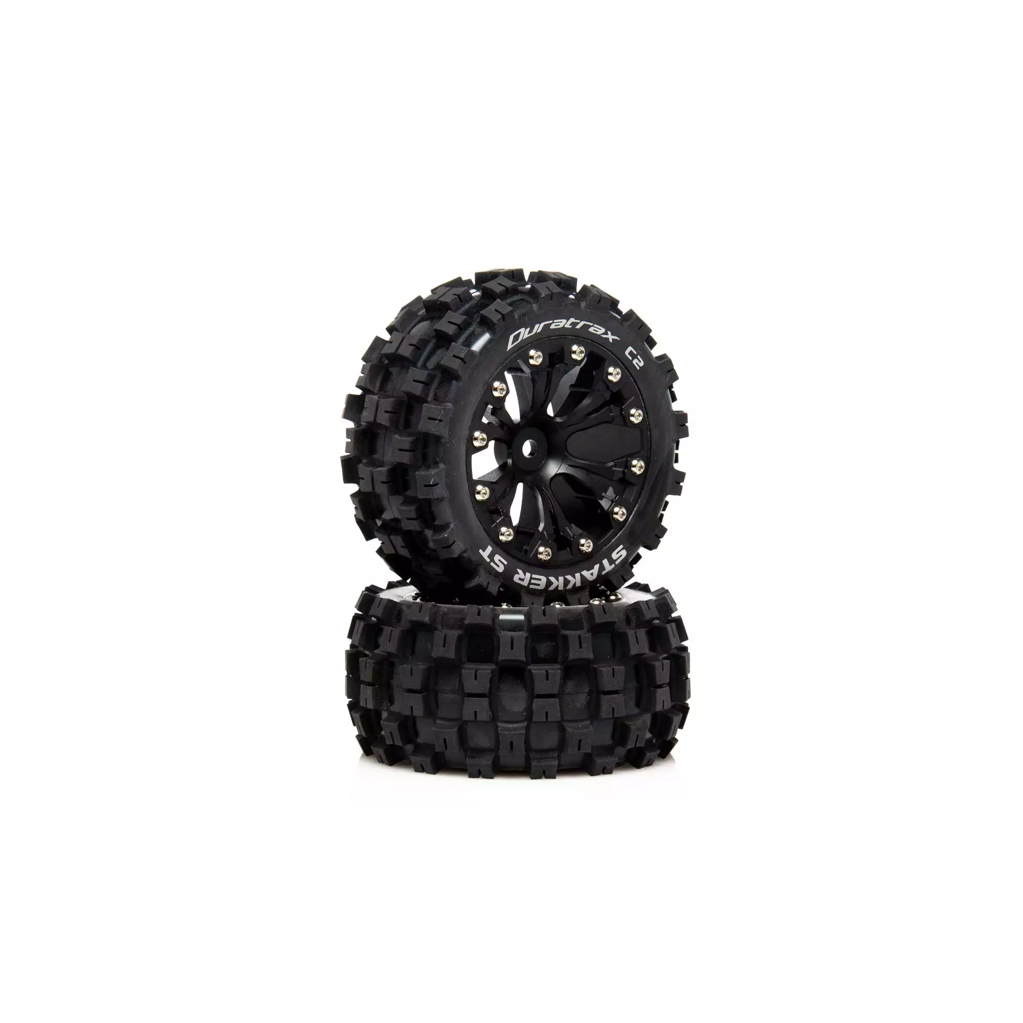Duratrax STAKKER ST 2.8 Mounted F/R C2 0 Offset Black (2) for Tires & Wheels 3 Duratrax STAKKER ST 2.8 Mounted F/R C2 0 Offset Black (2) for Tires & Wheels