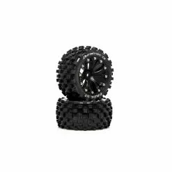 Duratrax FAZE ST 2.8 Mounted F/R C2 0 Offset Black (2) for Tires & Wheels