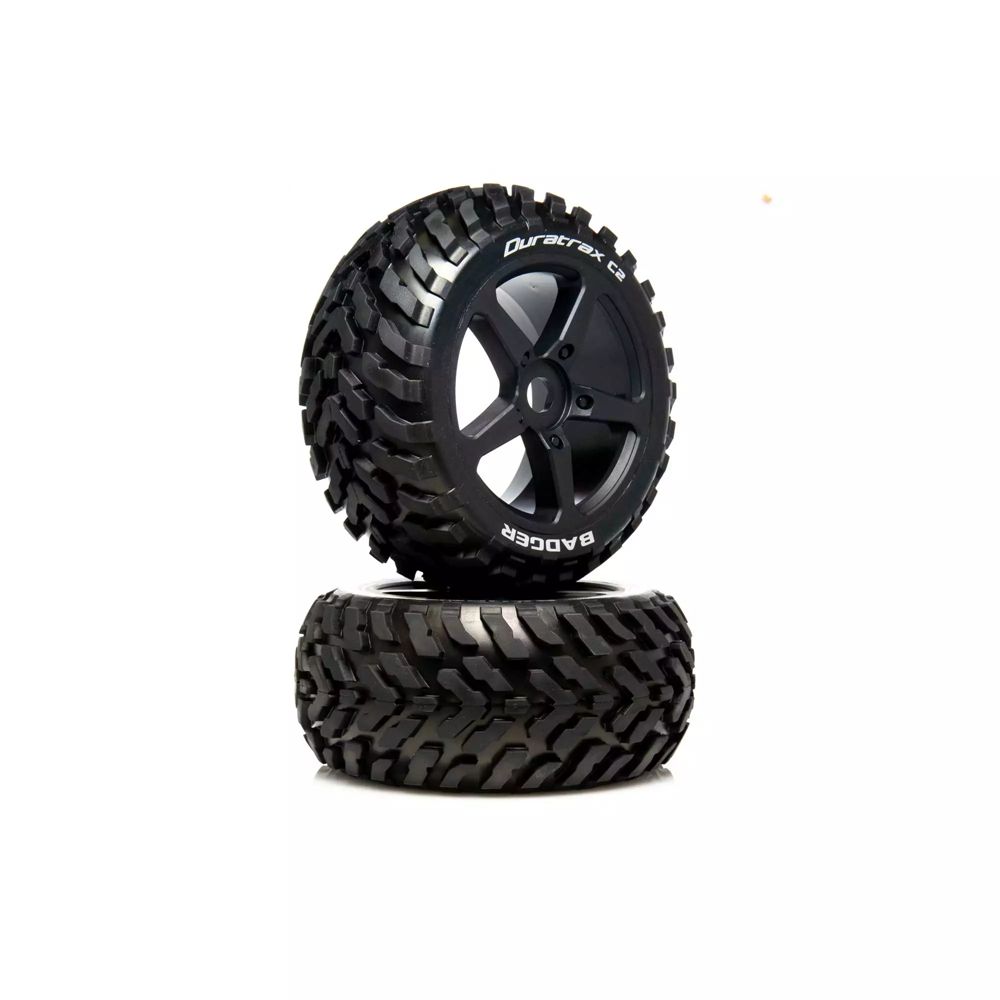 Duratrax 1/8 BADGER Truggy Tire C2 Mounted 0 Offset (2) for Tires & Wheels 3 Duratrax 1/8 BADGER Truggy Tire C2 Mounted 0 Offset (2) for Tires & Wheels