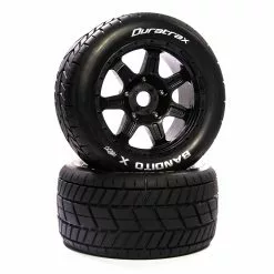 Duratrax Bandito X Belted Mounted Black 24mm Kraton 8S (2) for Tires & Wheels