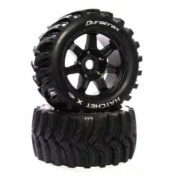 Duratrax Hatchet X Belted Mounted Black 24mm Kraton 8S (2) for Tires & Wheels