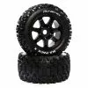Duratrax Six Pack Mounted Black 24mm Kraton 8S (2) for Tires & Wheels