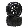Duratrax Lockup ST Belt 3.8" Mounted Front/Rear Tires .5 Offset 17mm, Black (2) for Tires & Wheels -Duratrax store online DTXC5616 A0 VR6WYHMP