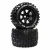 Duratrax Lockup MT Belt 3.8" Mounted Front/Rear Tires .5 Offset 17mm, Black (2) for Tires & Wheels